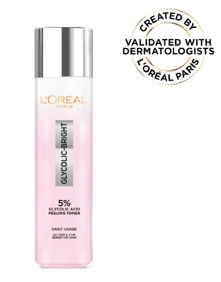 L’Oréal Paris 5% Glycolic Acid Peeling Toner for Instant Glowing Skin