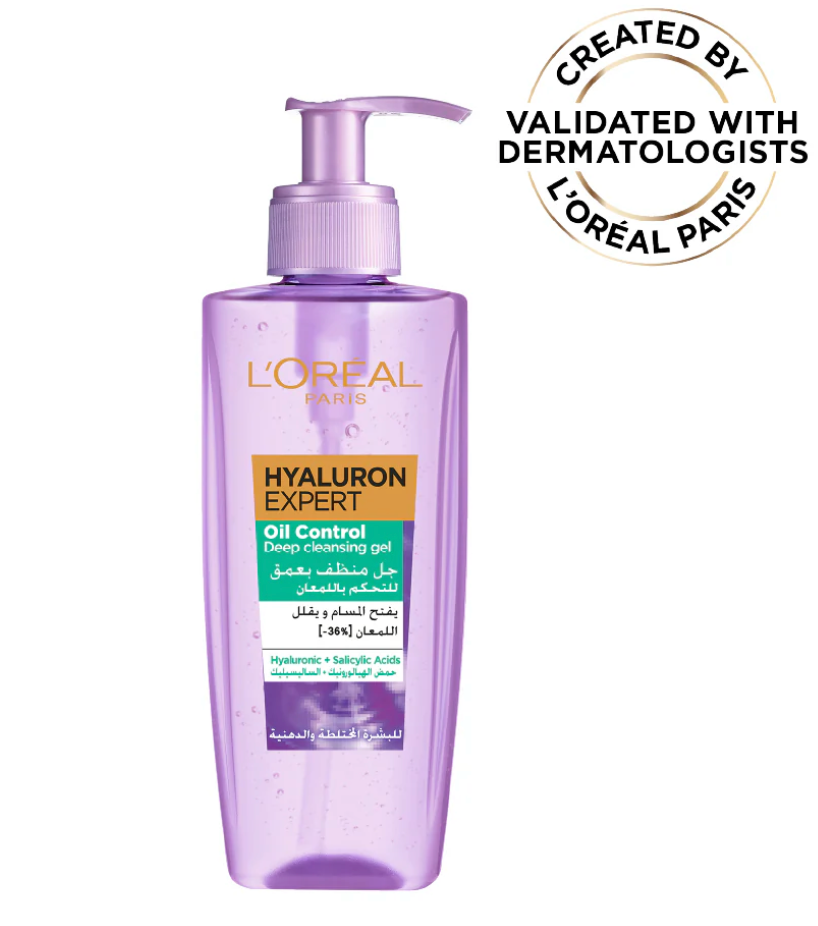 L'Oréal Paris Hyaluron Expert Moisturiser and Anti-Aging Oil Control Deep Cleansing Gel