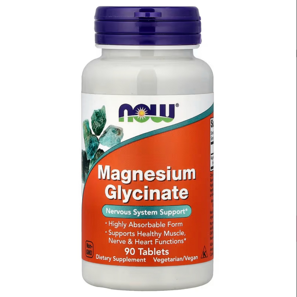 NOW Magnesium Glycinate 200mg Tablets