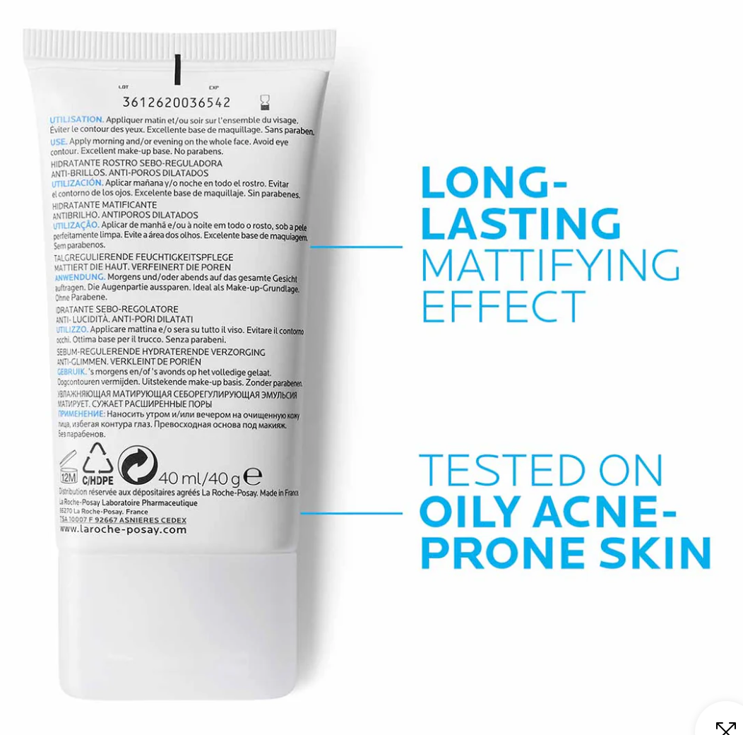 La Roche Posey Effaclar MAT Mattifying Moisturizer For Oily Skin