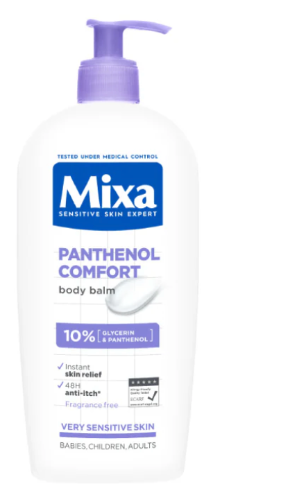 Mixa Panthenol Comfort Body Lotion - Anti-Scratching Cream - For Dry Skin, Atopy Prone Skin and Eczema