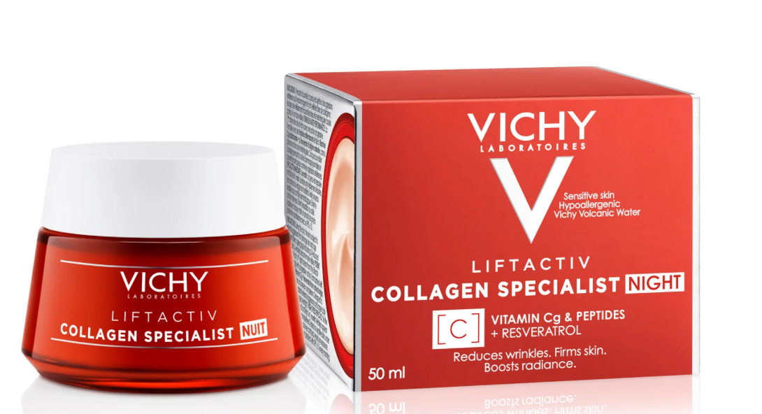 Vichy Liftactiv Collagen Specialist Night Cream Anti Aging Face Moisturizer