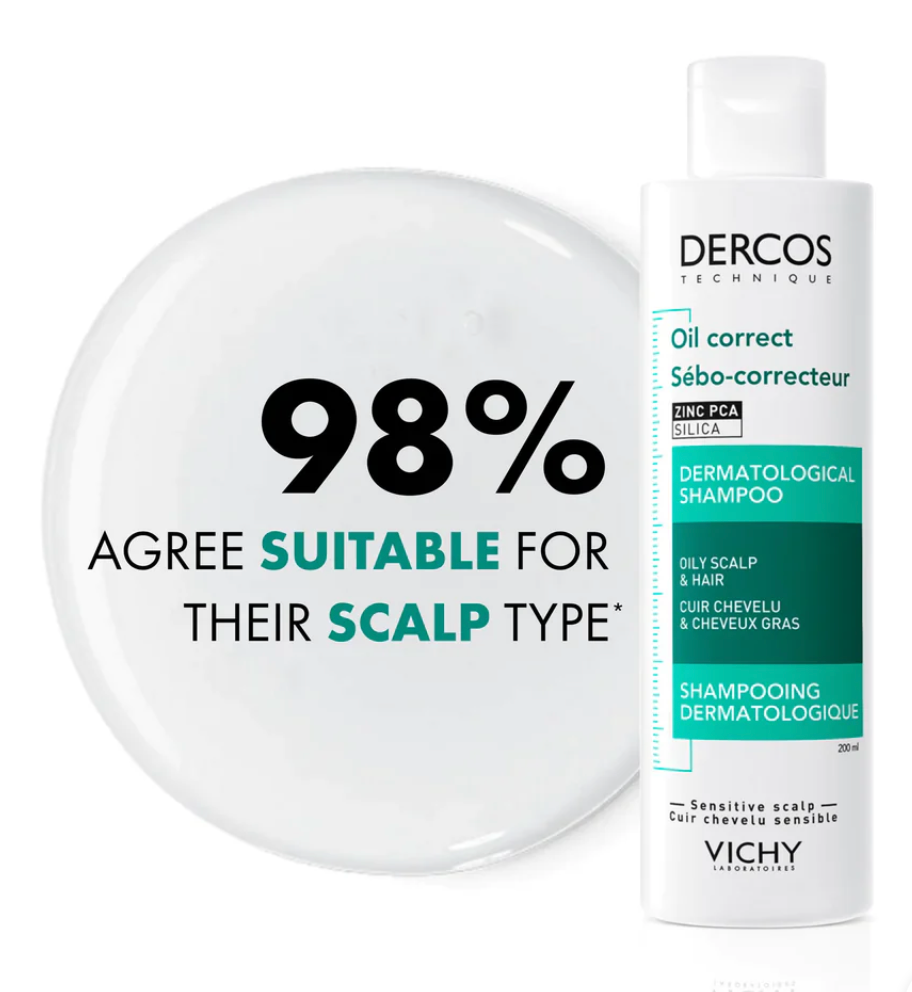 Vichy Dercos Oil Control Shampoo Oily Scalp & Hair