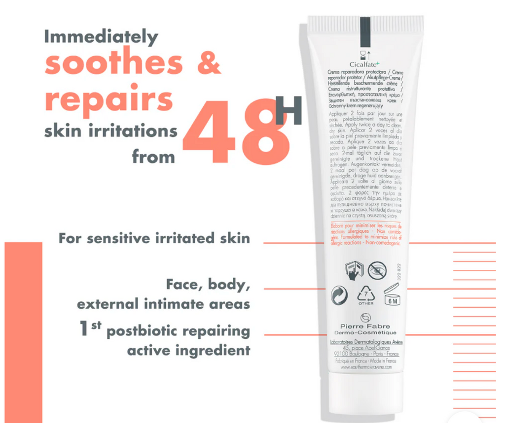 Avene Cicalfate Instant Repairing Protective Cream For Damaged Skin + Cicalfate Repair Barrier Cream