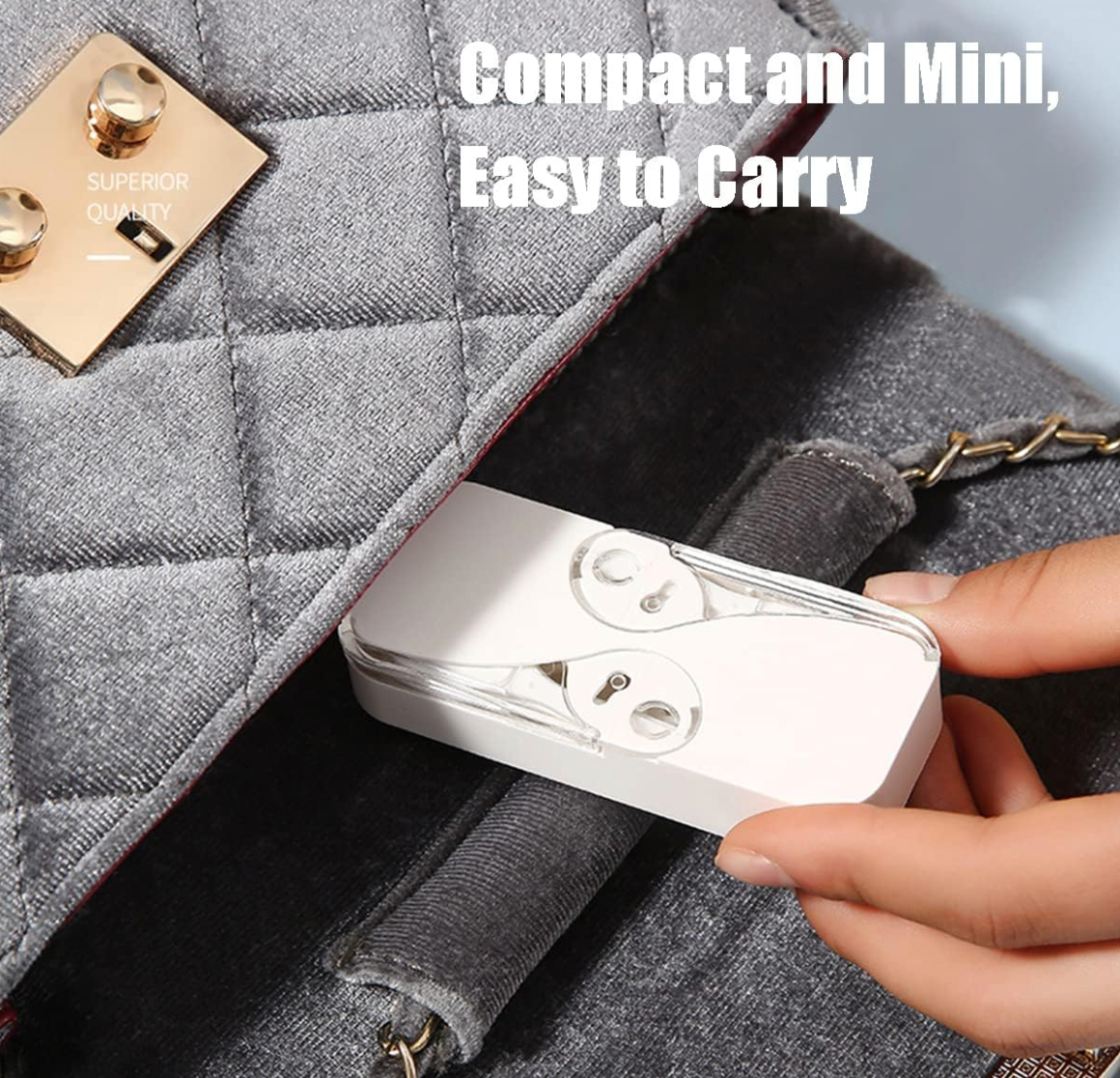 Portable Floss Dispenser Dental Floss, Travel Size (White+Black+Pink+MintGreen)