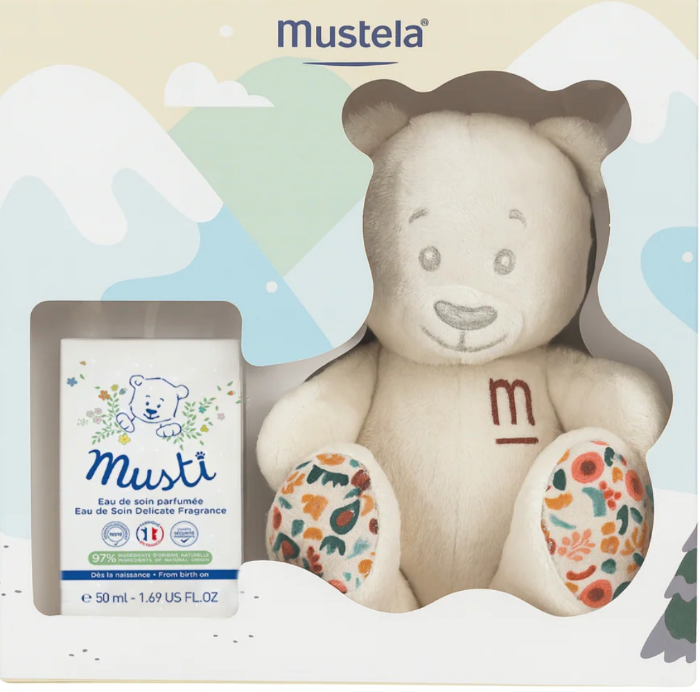 Mustella Musti eau de toilette with gift teddy bear set baby Coffret