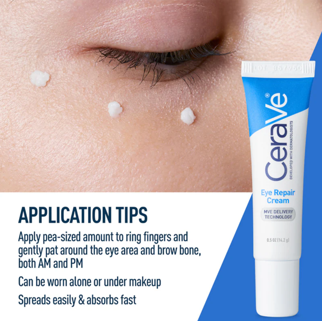 CeraVe Eye Repair Cream For Dark Circles And Puffiness With Hyaluronic Acid