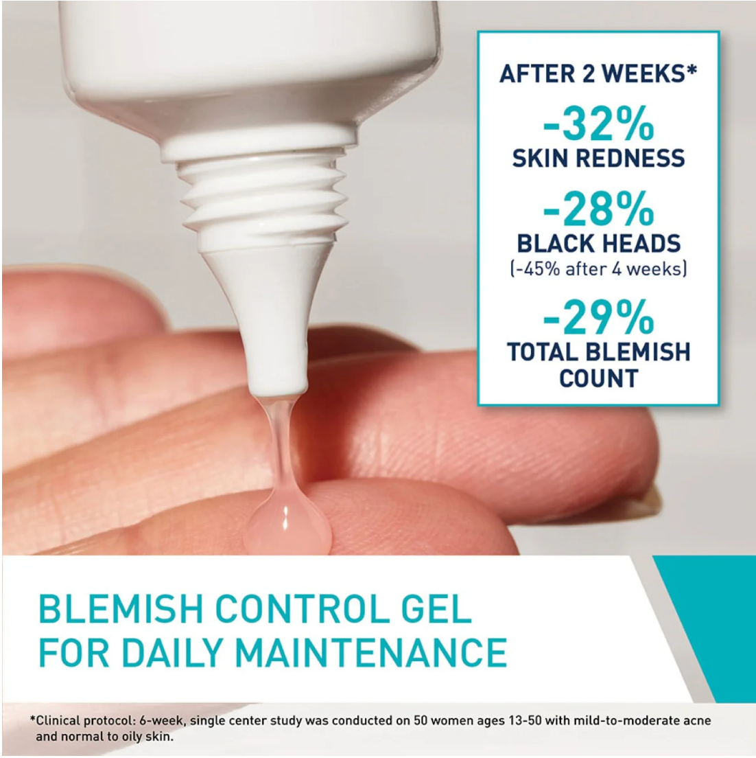 Cerave Blemish Control Gel Facial Moisturizer For Acne & Blemishes with Glycolic Acid and Lactic Acid AHA/BHA