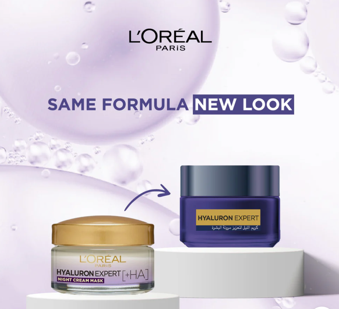 L'Oréal Paris Hyaluron Expert Moisturiser and Plumping Anti-Aging Night Cream with Hyaluronic Acid