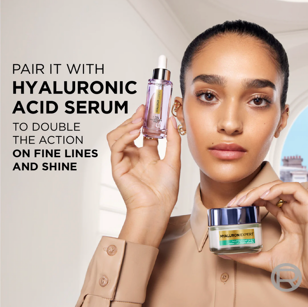 L'Oréal Paris Hyaluron Expert Moisturiser and Anti-Aging 8h Shine Control Replumping Gel -Cream