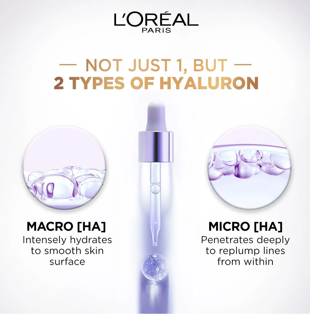 L'Oréal Paris Hyaluron Expert Moisturiser and Anti-Aging Plumping Serum with 1.5% Hyaluronic Acid