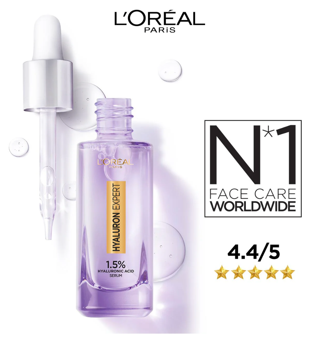 L'Oréal Paris Hyaluron Expert Moisturiser and Anti-Aging Plumping Serum with 1.5% Hyaluronic Acid