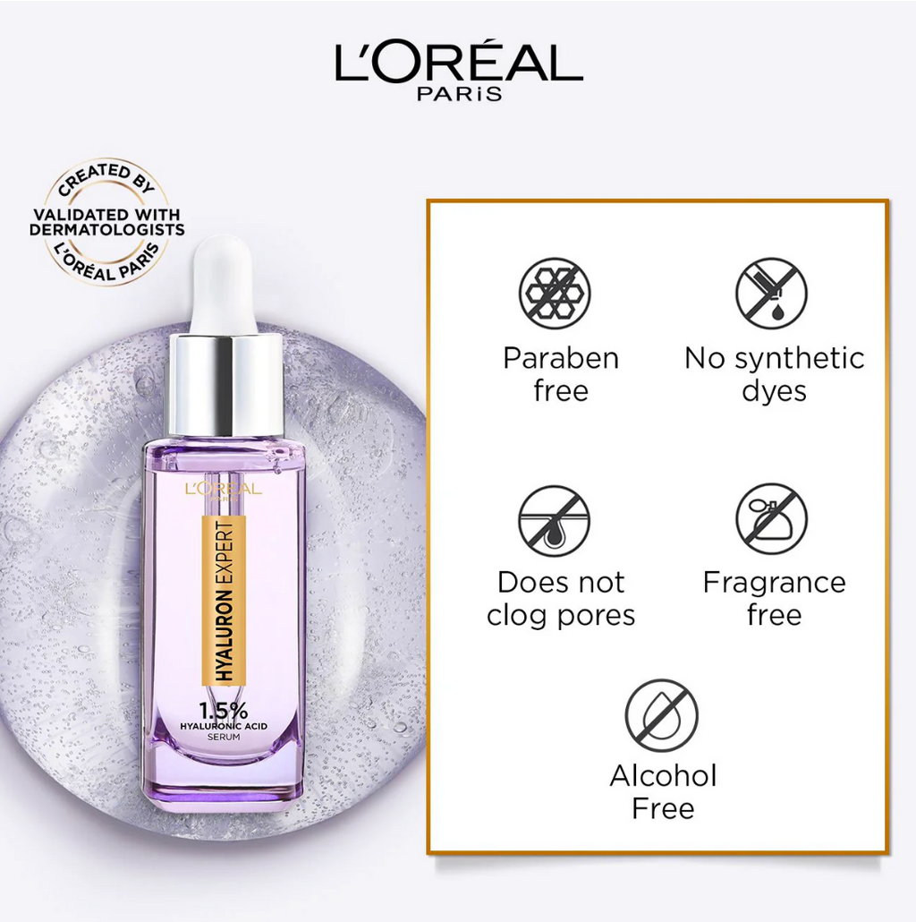L'Oréal Paris Hyaluron Expert Moisturiser and Anti-Aging Plumping Serum with 1.5% Hyaluronic Acid