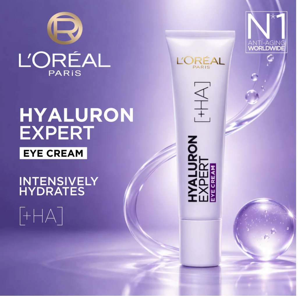 L'Oréal Paris Hyaluron Expert Moisturiser and Anti-Aging Eye Cream with Hyaluronic Acid
