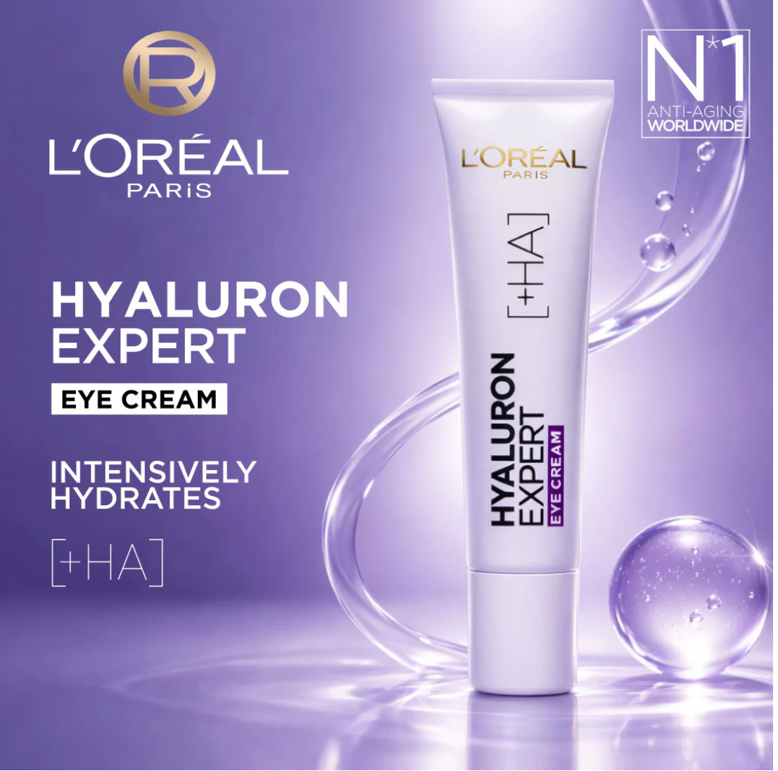 L'Oréal Paris Hyaluron Expert Moisturiser and Anti-Aging Eye Cream with Hyaluronic Acid