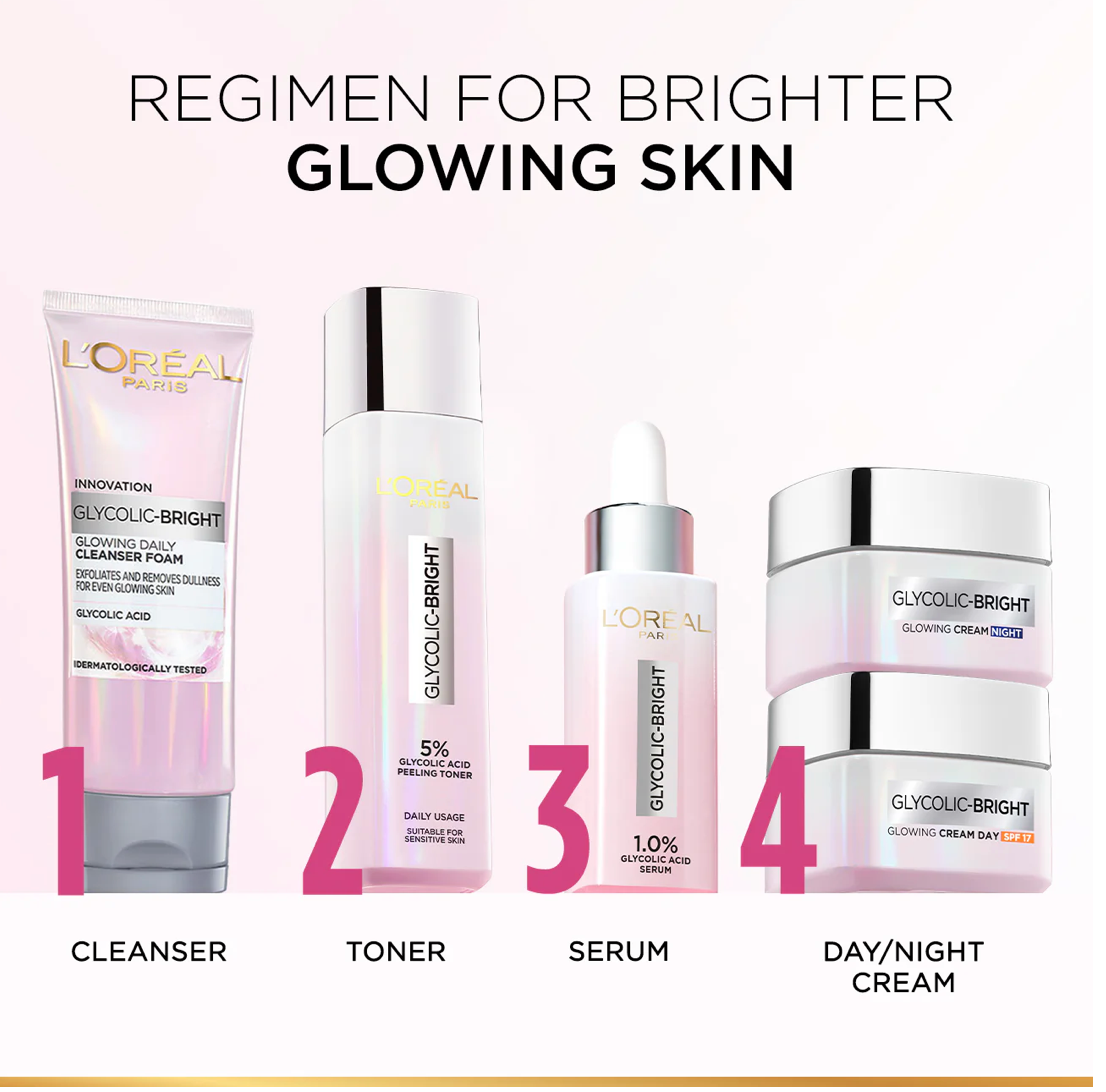 L'oreal Paris Glycolic Bright Glowing Daily Cleanser Foam