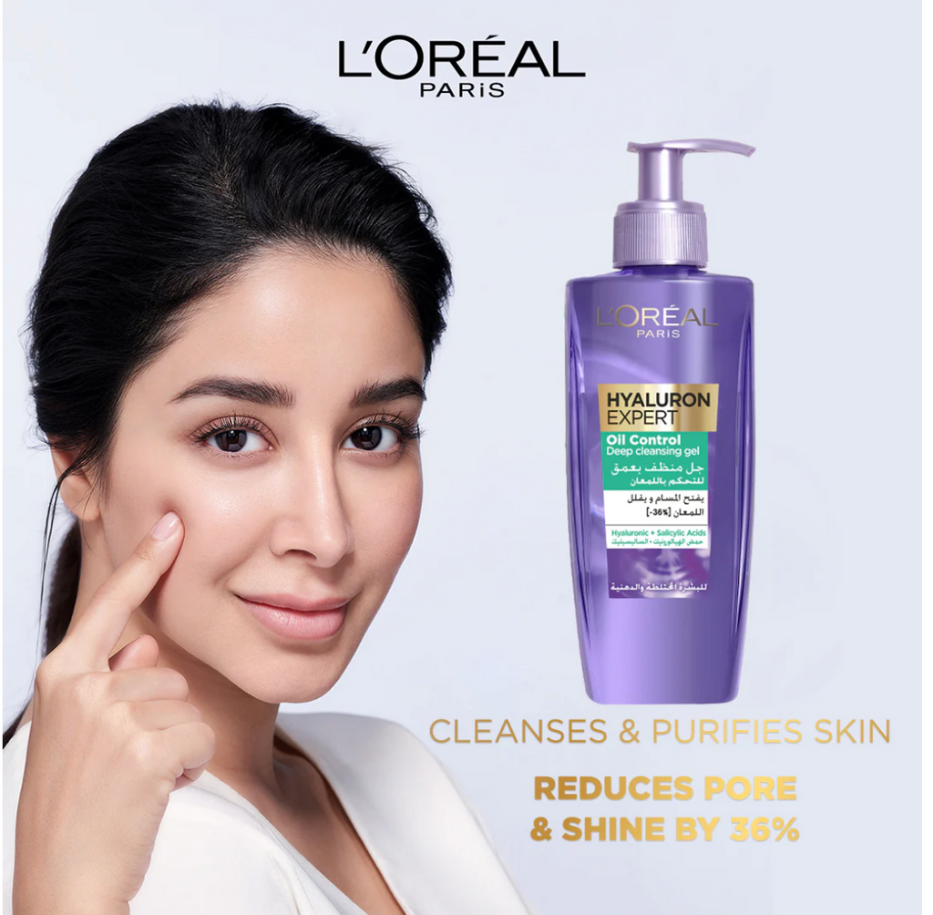 L'Oréal Paris Hyaluron Expert Moisturiser and Anti-Aging Oil Control Deep Cleansing Gel