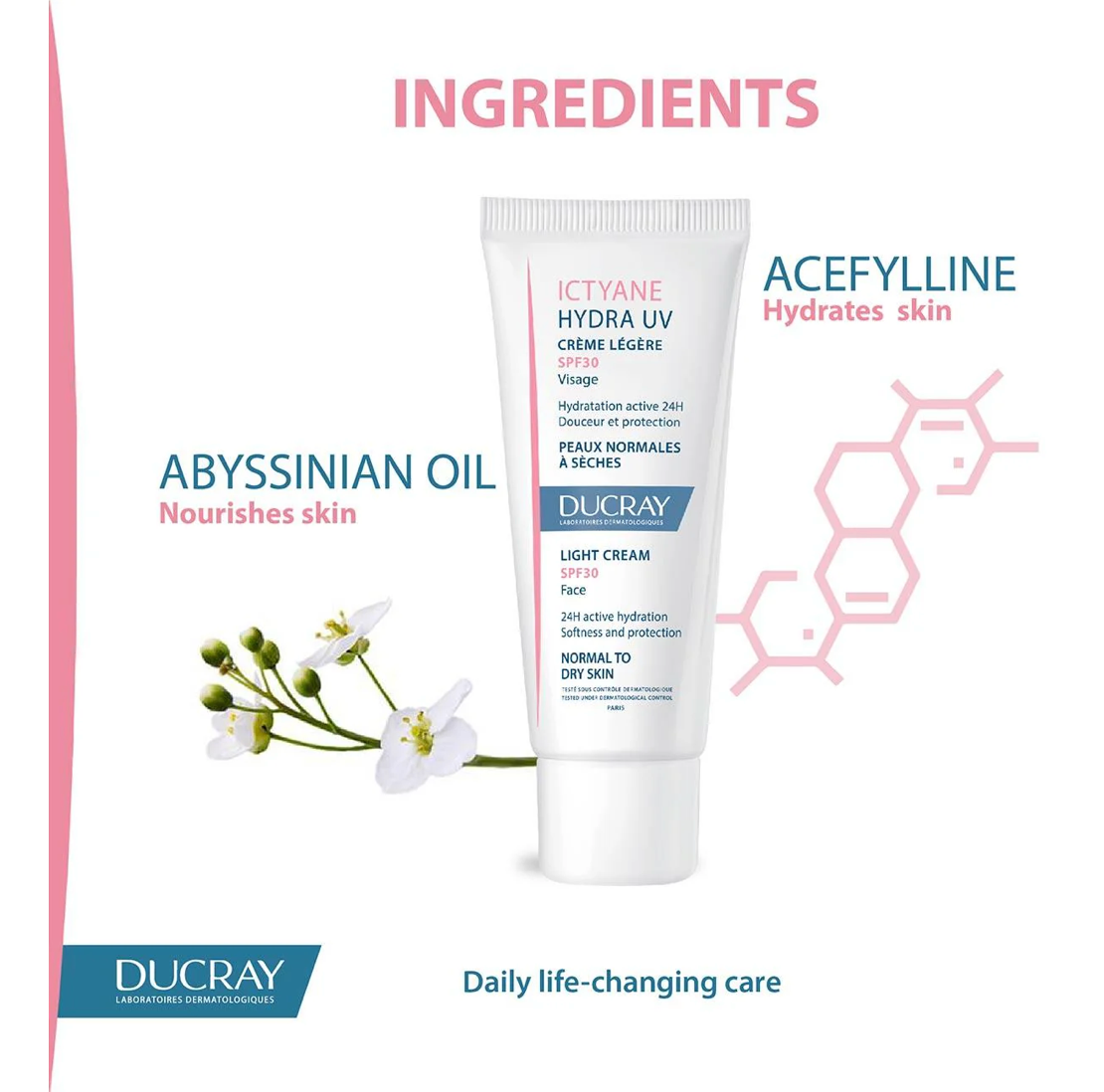 Ducray Ictyane Hydra UV Light Face Cream SPF30