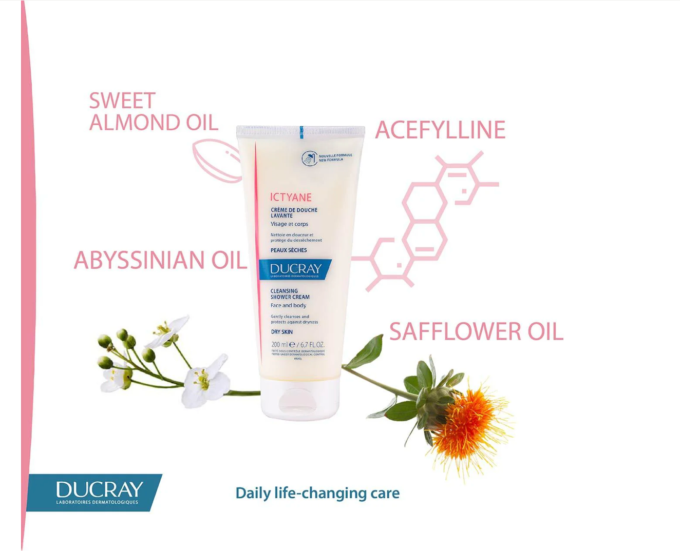Ducray Ictyane Cleansing Shower Cream - Face and Body