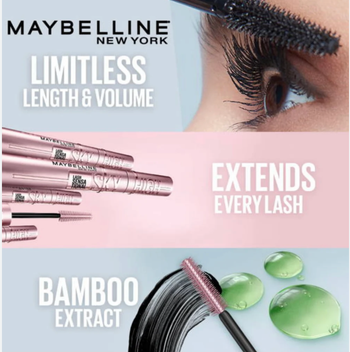 Maybelline New York Lash Sensational Sky High Mascara - Volumizing & Lengthening