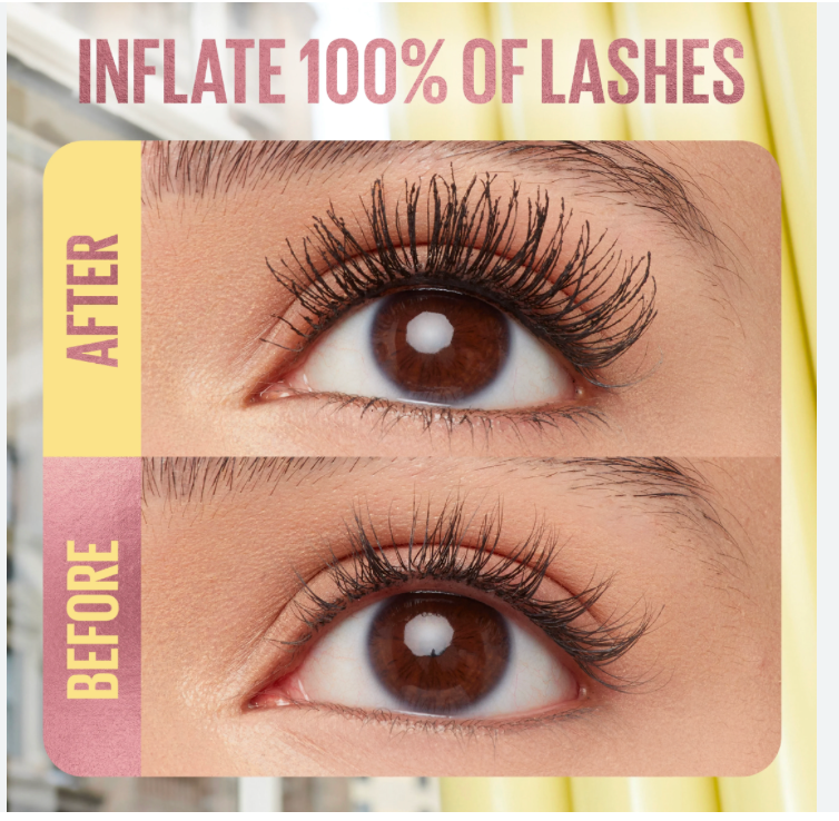 Maybelline The Colossal Bubble Washable Mascara, Buildable Mascara Volume and Length Formula for Bold, Separated Lashes