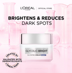 L’Oréal Paris, Glycolic-Bright Glowing Night Cream, for Dark Spots Reduction, Glow Boosting, and Skin Tone Evenness, 50ml