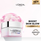 L’Oréal Paris, Glycolic-Bright Glowing Night Cream, for Dark Spots Reduction, Glow Boosting, and Skin Tone Evenness, 50ml