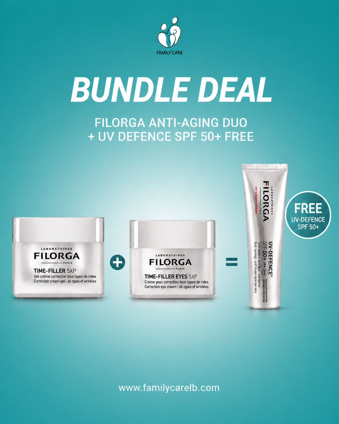 Buy Filorga Time-Filler Cream and Time filler eye get Filorga UV Defense Free