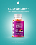Prebiotic Fiber Gummies for Adults – 7g Fiber per Serving – 60 Pectin-Based Gummies