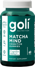 Goli Matcha Mind Cognitive Gummies with Cognizin Citicoline - Brain Health and Focus Support