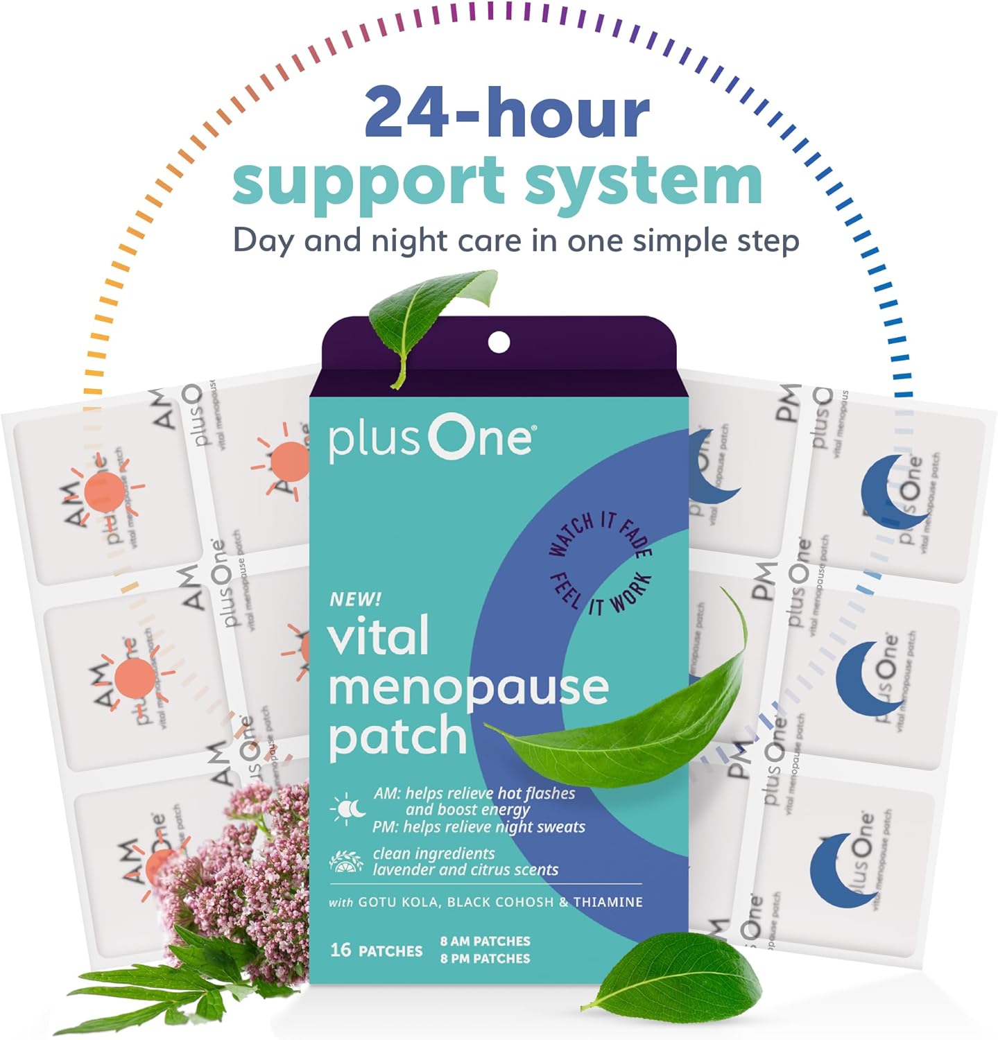 PlusOne Vital Menopause Patches AM & PM –16ct