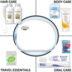 Travel Kit International Women's Deluxe 10 Piece Kit with Travel Size Pantene Hair Products in Reusable Toiletry Zippered Bag