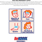 BeKOOOL Migraine Gel Sheets - 4 Count