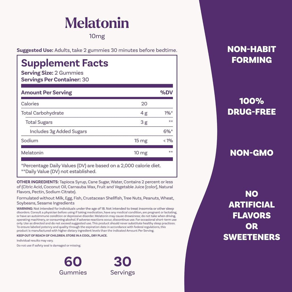 Natrol 10mg Melatonin Gummies, Sleep Support for Adults