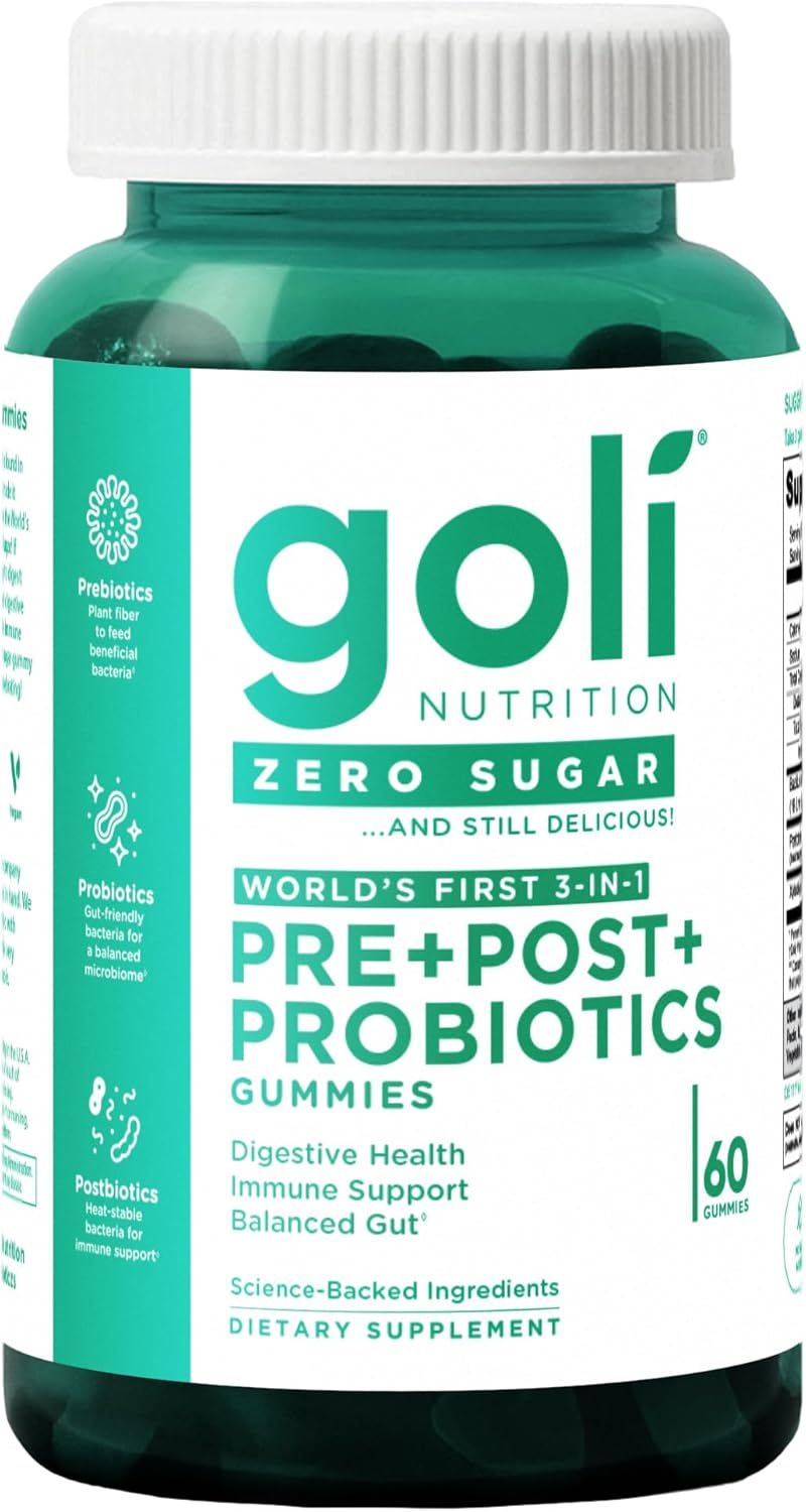 Goli Zero Sugar Pre, Post, Probiotic 90 Count