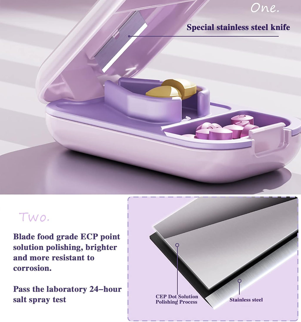 Small Pill Cutter, Pill Cutter Splitter for Small and Tiny Pills
