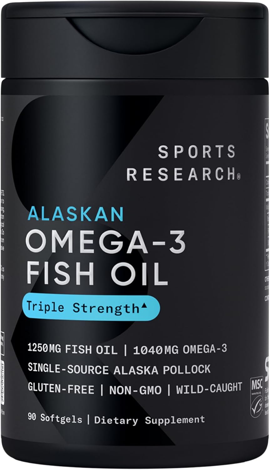 Sports Research Alaskan Omega-3 Fish Oil 1250-90 soft gels