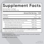 Sports Research Alaskan Omega-3 Fish Oil 1250-90 soft gels