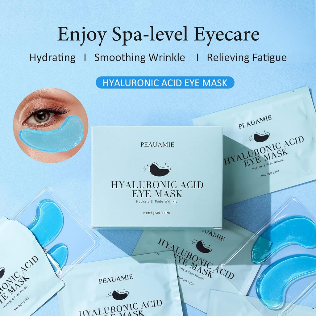 PEAUAMIE Under Eye Patches Gold, Rose and Hyaluronuc acid Eye Masks