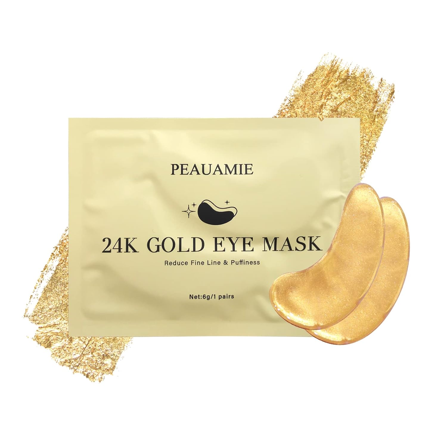 PEAUAMIE Under Eye Patches Gold, Rose and Hyaluronuc acid Eye Masks