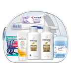 Travel Kit International Women's Deluxe 10 Piece Kit with Travel Size Pantene Hair Products in Reusable Toiletry Zippered Bag