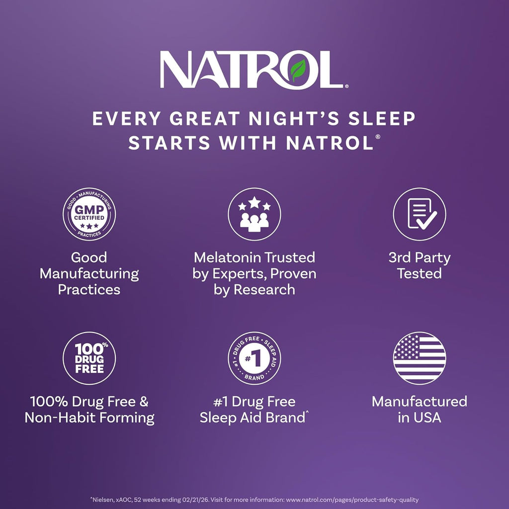 Natrol 10mg Melatonin Gummies, Sleep Support for Adults