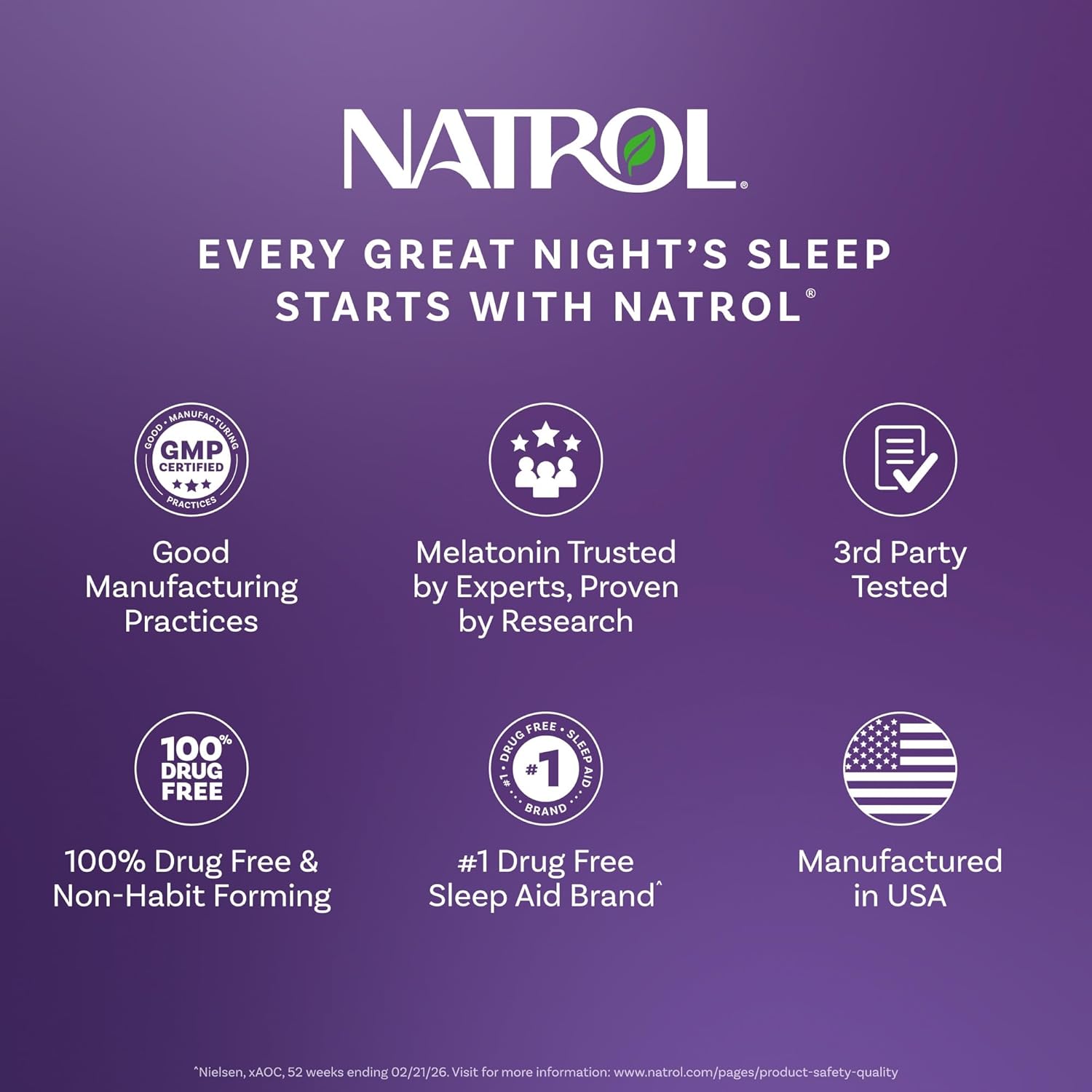 Natrol 10mg Melatonin Gummies, Sleep Support for Adults