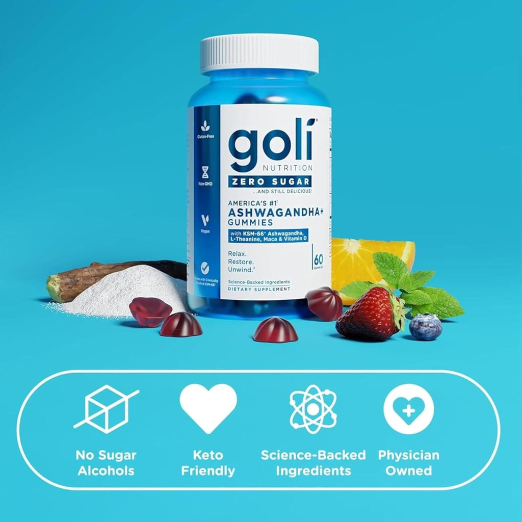 Goli Ashwagandha & Vitamin D Gummy - 60 Count