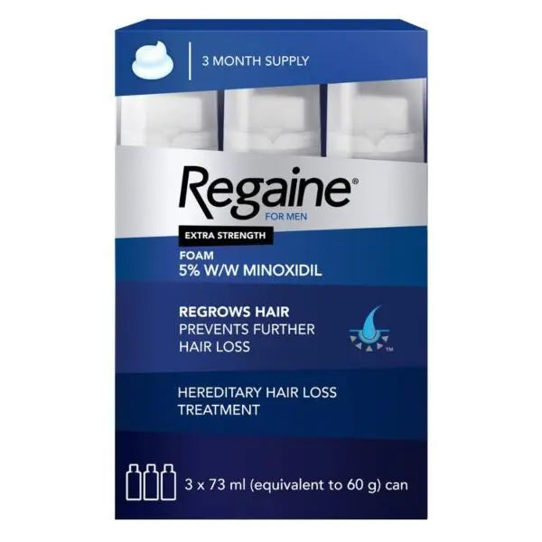 Regaine For Men Extra Strength 5% 3 Bottles
